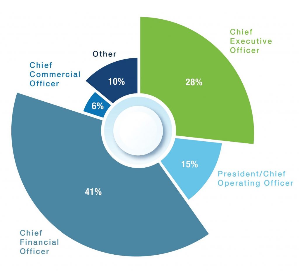 Breakdown of the roles where DHR recruits leaders